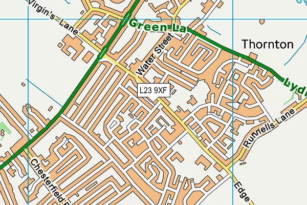 L23 9XF map - OS VectorMap District (Ordnance Survey) L23 9XF map - OS VectorMap District (Ordnance Survey)