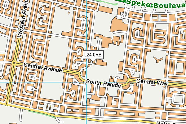 L24 0RB map - OS VectorMap District (Ordnance Survey) L24 0RB map - OS VectorMap District (Ordnance Survey)