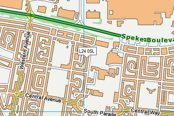 L24 0SL map - OS VectorMap District (Ordnance Survey)