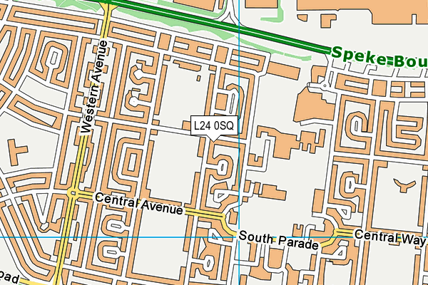 L24 0SQ map - OS VectorMap District (Ordnance Survey) L24 0SQ map - OS VectorMap District (Ordnance Survey)