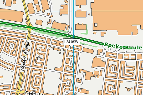 L24 0SW map - OS VectorMap District (Ordnance Survey) L24 0SW map - OS VectorMap District (Ordnance Survey)