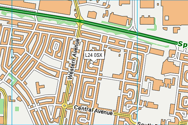 L24 0SX map - OS VectorMap District (Ordnance Survey) L24 0SX map - OS VectorMap District (Ordnance Survey)