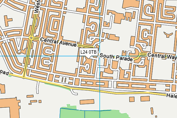 L24 0TB map - OS VectorMap District (Ordnance Survey) L24 0TB map - OS VectorMap District (Ordnance Survey)