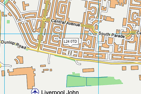 L24 0TD map - OS VectorMap District (Ordnance Survey) L24 0TD map - OS VectorMap District (Ordnance Survey)