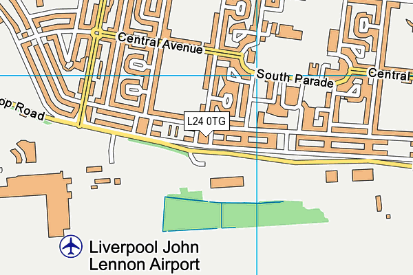 L24 0TG map - OS VectorMap District (Ordnance Survey) L24 0TG map - OS VectorMap District (Ordnance Survey)