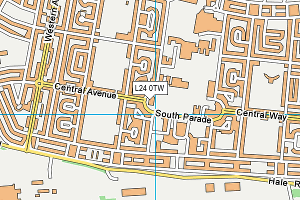 L24 0TW map - OS VectorMap District (Ordnance Survey) L24 0TW map - OS VectorMap District (Ordnance Survey)