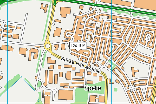 L24 1UY map - OS VectorMap District (Ordnance Survey) L24 1UY map - OS VectorMap District (Ordnance Survey)