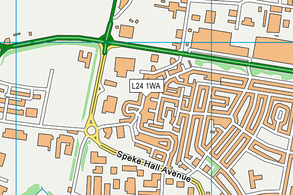 L24 1WA map - OS VectorMap District (Ordnance Survey) L24 1WA map - OS VectorMap District (Ordnance Survey)