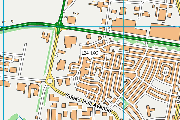 L24 1XG map - OS VectorMap District (Ordnance Survey) L24 1XG map - OS VectorMap District (Ordnance Survey)