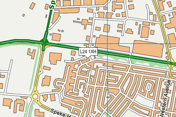 L24 1XH map - OS VectorMap District (Ordnance Survey) L24 1XH map - OS VectorMap District (Ordnance Survey)