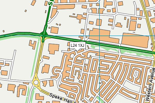 L24 1XJ map - OS VectorMap District (Ordnance Survey) L24 1XJ map - OS VectorMap District (Ordnance Survey)