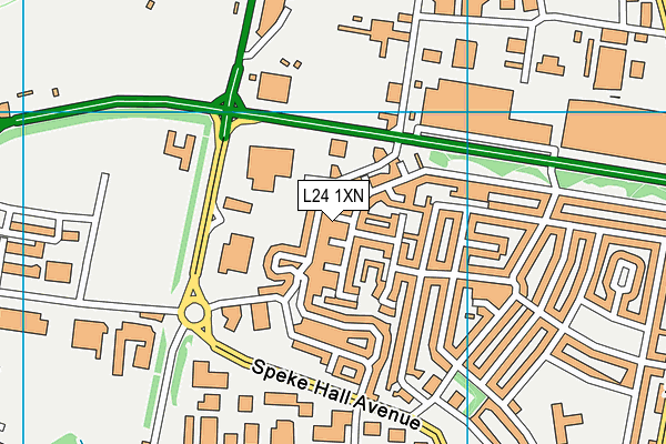 L24 1XN map - OS VectorMap District (Ordnance Survey) L24 1XN map - OS VectorMap District (Ordnance Survey)