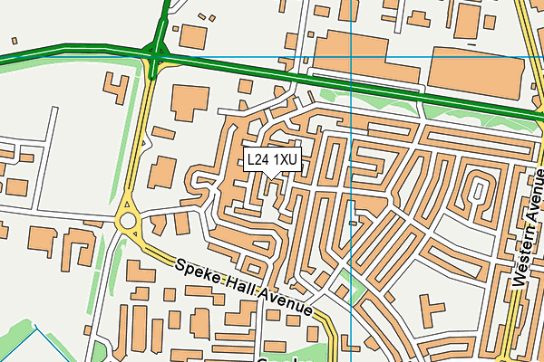 L24 1XU map - OS VectorMap District (Ordnance Survey) L24 1XU map - OS VectorMap District (Ordnance Survey)