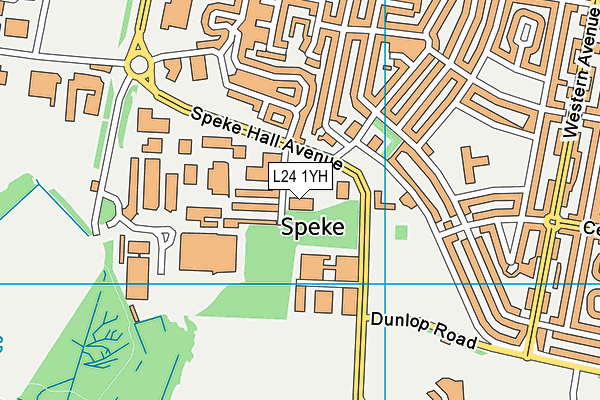L24 1YH map - OS VectorMap District (Ordnance Survey) L24 1YH map - OS VectorMap District (Ordnance Survey)