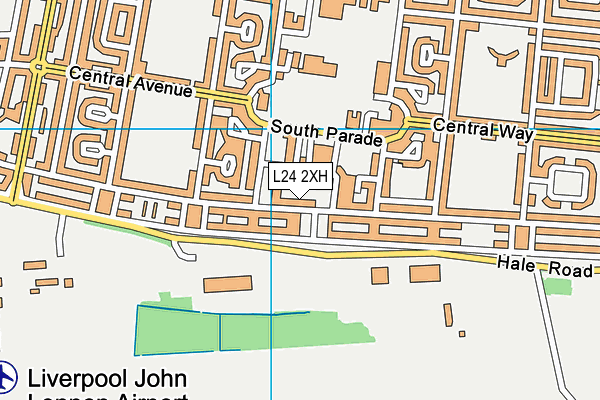 L24 2XH map - OS VectorMap District (Ordnance Survey) L24 2XH map - OS VectorMap District (Ordnance Survey)