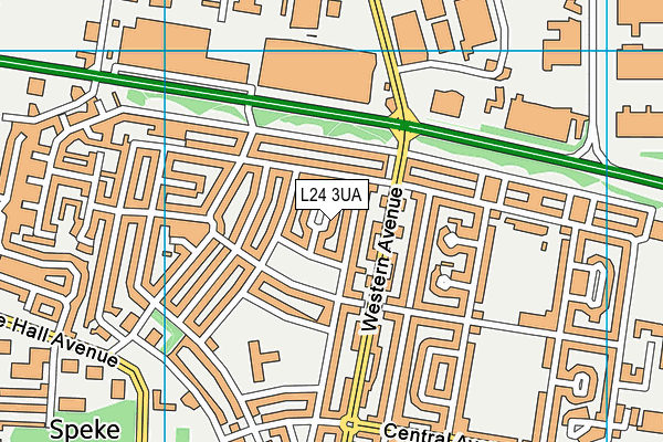 L24 3UA map - OS VectorMap District (Ordnance Survey) L24 3UA map - OS VectorMap District (Ordnance Survey)