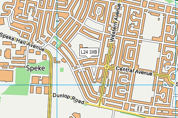L24 3XB map - OS VectorMap District (Ordnance Survey) L24 3XB map - OS VectorMap District (Ordnance Survey)