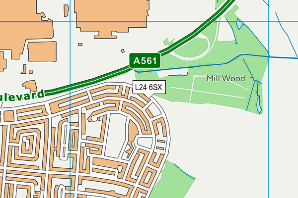 L24 6SX map - OS VectorMap District (Ordnance Survey) L24 6SX map - OS VectorMap District (Ordnance Survey)