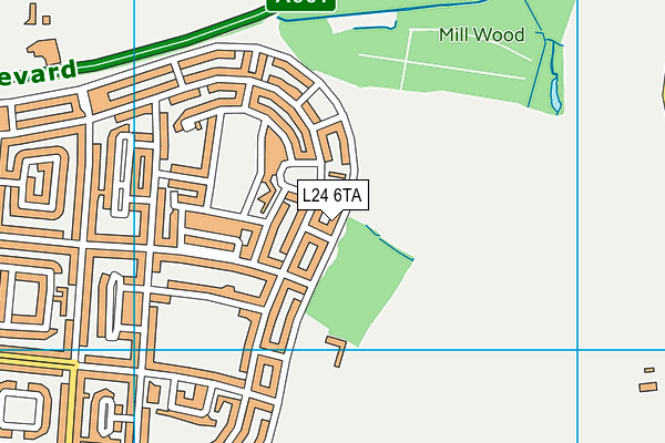 L24 6TA map - OS VectorMap District (Ordnance Survey) L24 6TA map - OS VectorMap District (Ordnance Survey)
