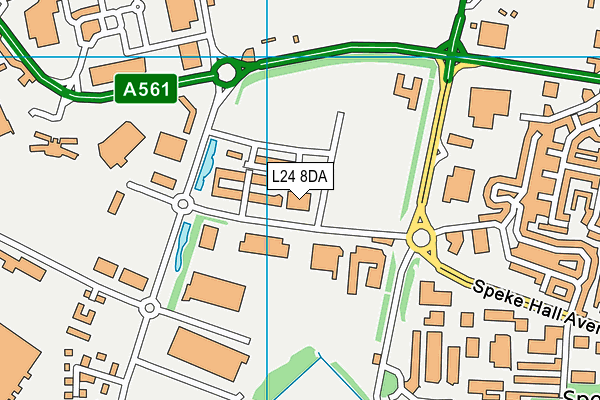 L24 8DA map - OS VectorMap District (Ordnance Survey) L24 8DA map - OS VectorMap District (Ordnance Survey)