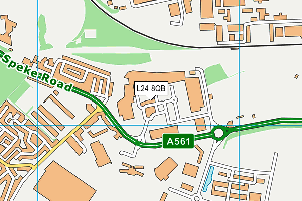 L24 8QB map - OS VectorMap District (Ordnance Survey) L24 8QB map - OS VectorMap District (Ordnance Survey)