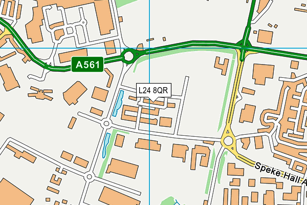 L24 8QR map - OS VectorMap District (Ordnance Survey)
