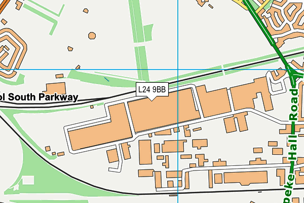 L24 9BB map - OS VectorMap District (Ordnance Survey) L24 9BB map - OS VectorMap District (Ordnance Survey)