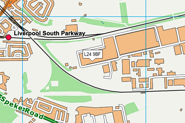 L24 9BF map - OS VectorMap District (Ordnance Survey) L24 9BF map - OS VectorMap District (Ordnance Survey)