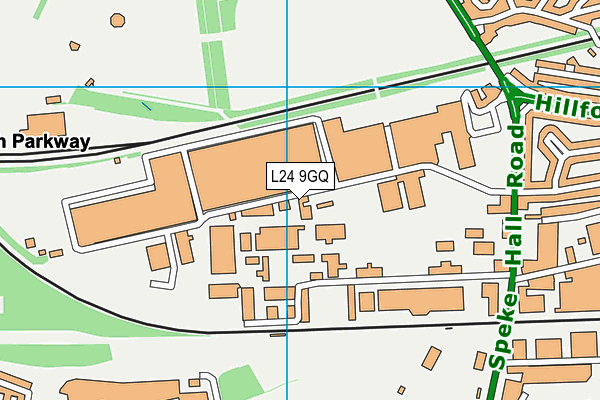 L24 9GQ map - OS VectorMap District (Ordnance Survey) L24 9GQ map - OS VectorMap District (Ordnance Survey)