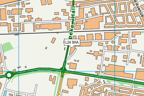 L24 9HA map - OS VectorMap District (Ordnance Survey) L24 9HA map - OS VectorMap District (Ordnance Survey)