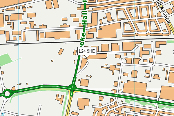 L24 9HE map - OS VectorMap District (Ordnance Survey) L24 9HE map - OS VectorMap District (Ordnance Survey)