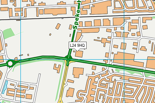 L24 9HQ map - OS VectorMap District (Ordnance Survey) L24 9HQ map - OS VectorMap District (Ordnance Survey)