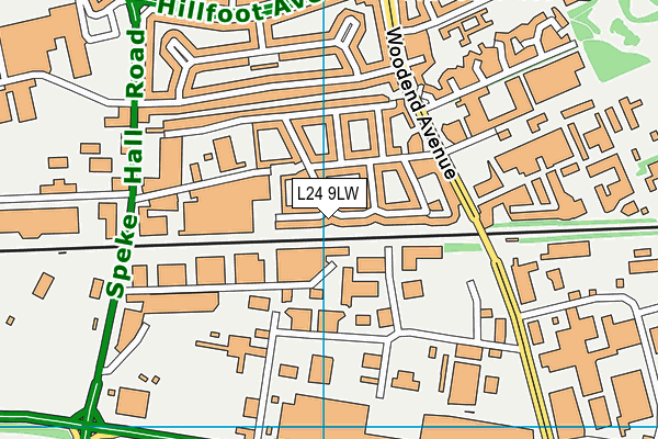 L24 9LW map - OS VectorMap District (Ordnance Survey) L24 9LW map - OS VectorMap District (Ordnance Survey)
