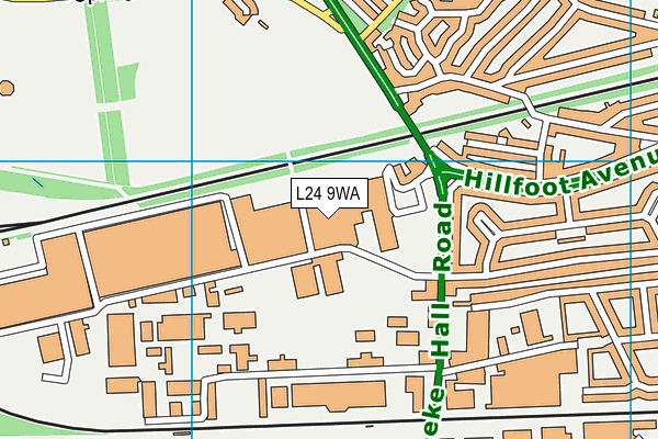 L24 9WA map - OS VectorMap District (Ordnance Survey) L24 9WA map - OS VectorMap District (Ordnance Survey)