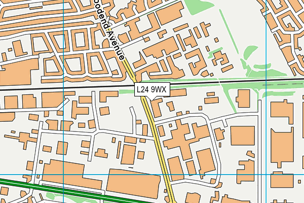 L24 9WX map - OS VectorMap District (Ordnance Survey) L24 9WX map - OS VectorMap District (Ordnance Survey)