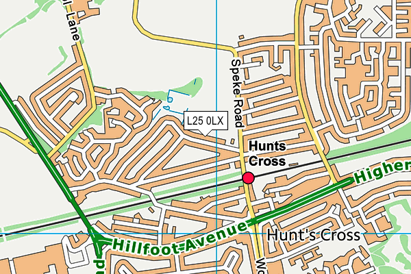 L25 0LX map - OS VectorMap District (Ordnance Survey) L25 0LX map - OS VectorMap District (Ordnance Survey)