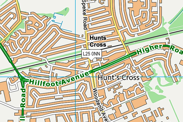 L25 0NN map - OS VectorMap District (Ordnance Survey)