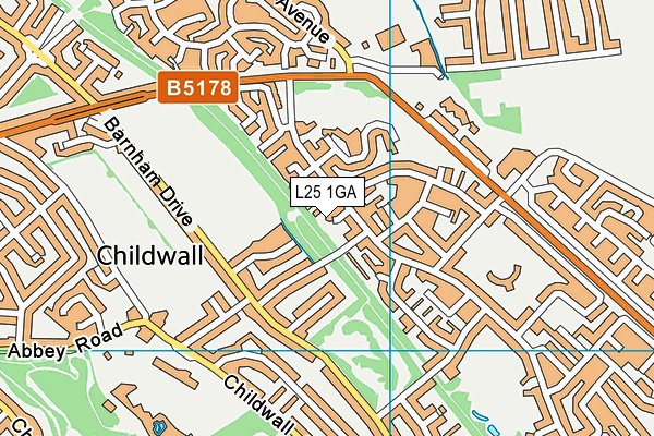 L25 1GA map - OS VectorMap District (Ordnance Survey) L25 1GA map - OS VectorMap District (Ordnance Survey)