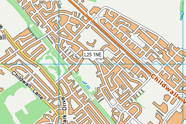 L25 1NE map - OS VectorMap District (Ordnance Survey) L25 1NE map - OS VectorMap District (Ordnance Survey)