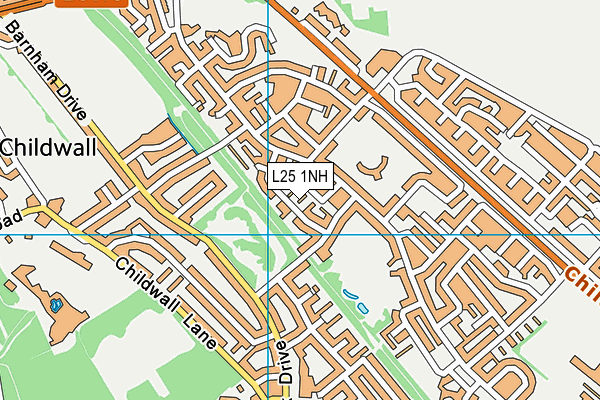 L25 1NH map - OS VectorMap District (Ordnance Survey) L25 1NH map - OS VectorMap District (Ordnance Survey)