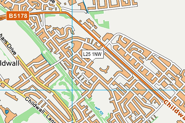 L25 1NW map - OS VectorMap District (Ordnance Survey) L25 1NW map - OS VectorMap District (Ordnance Survey)
