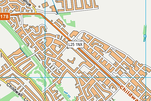 L25 1NX map - OS VectorMap District (Ordnance Survey) L25 1NX map - OS VectorMap District (Ordnance Survey)