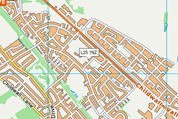 L25 1NZ map - OS VectorMap District (Ordnance Survey) L25 1NZ map - OS VectorMap District (Ordnance Survey)