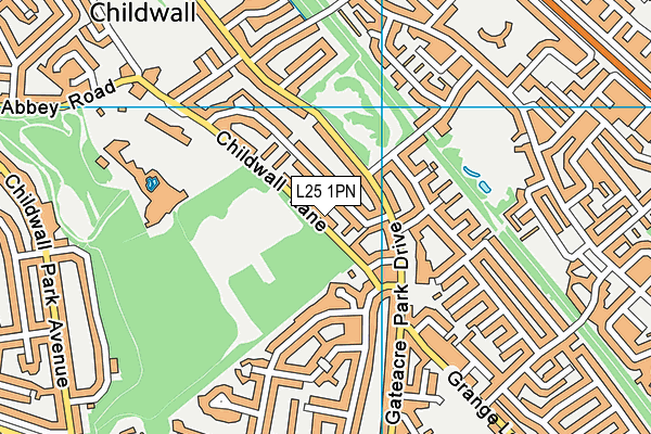 L25 1PN map - OS VectorMap District (Ordnance Survey) L25 1PN map - OS VectorMap District (Ordnance Survey)