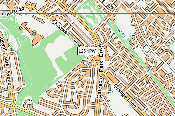 L25 1PW map - OS VectorMap District (Ordnance Survey) L25 1PW map - OS VectorMap District (Ordnance Survey)