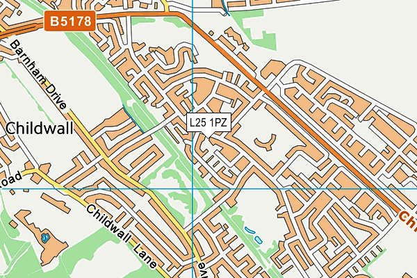 L25 1PZ map - OS VectorMap District (Ordnance Survey) L25 1PZ map - OS VectorMap District (Ordnance Survey)