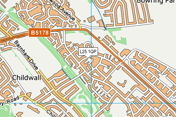 L25 1QP map - OS VectorMap District (Ordnance Survey) L25 1QP map - OS VectorMap District (Ordnance Survey)
