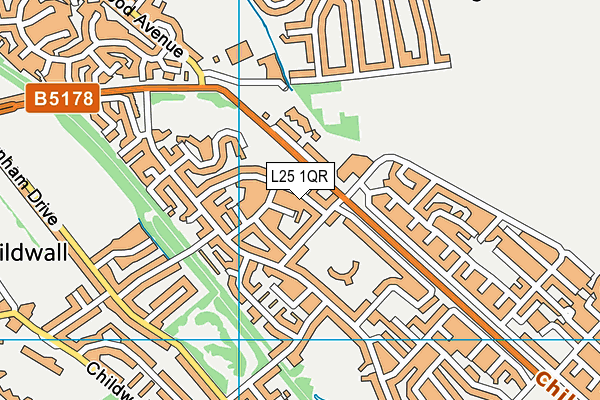 L25 1QR map - OS VectorMap District (Ordnance Survey) L25 1QR map - OS VectorMap District (Ordnance Survey)