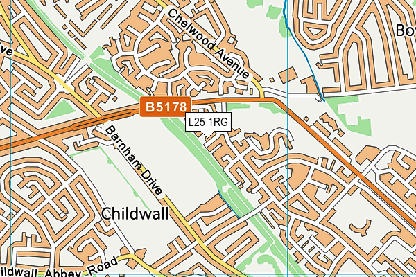 L25 1RG map - OS VectorMap District (Ordnance Survey) L25 1RG map - OS VectorMap District (Ordnance Survey)