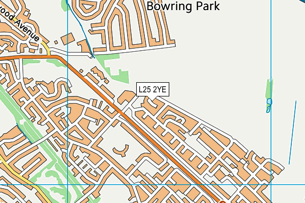 L25 2YE map - OS VectorMap District (Ordnance Survey) L25 2YE map - OS VectorMap District (Ordnance Survey)